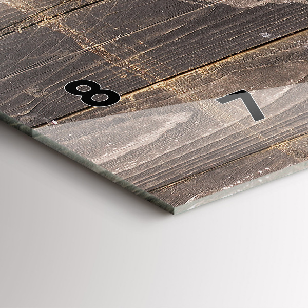 Horloge murale horizontale Carte du monde sur bois