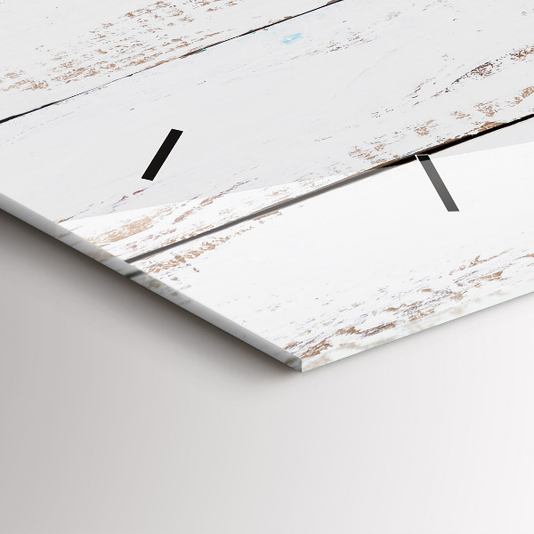Horloge murale horizontale planches de bois