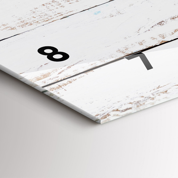 Horloge murale horizontale planches de bois