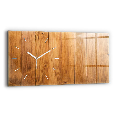 Horloge murale horizontale planches de bois