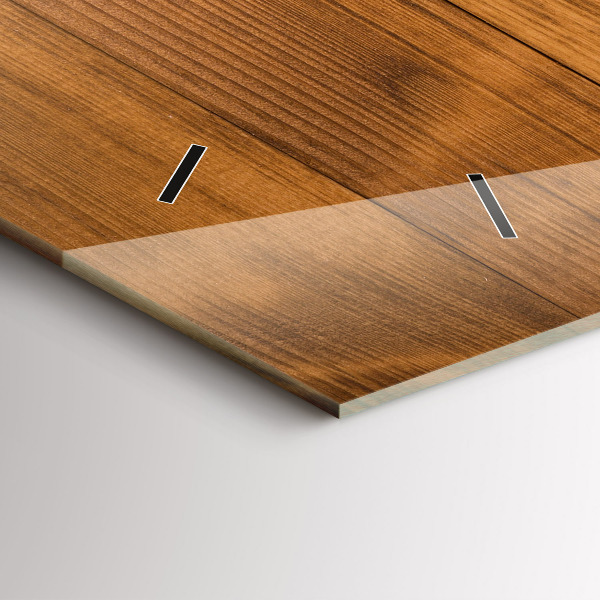 Horloge murale horizontale planches de bois