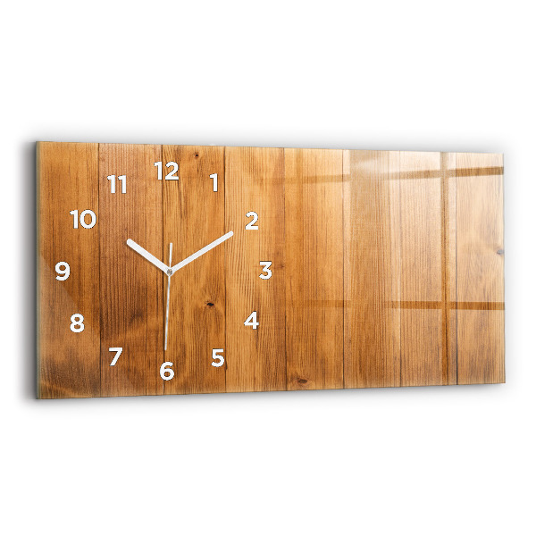 Horloge murale horizontale planches de bois