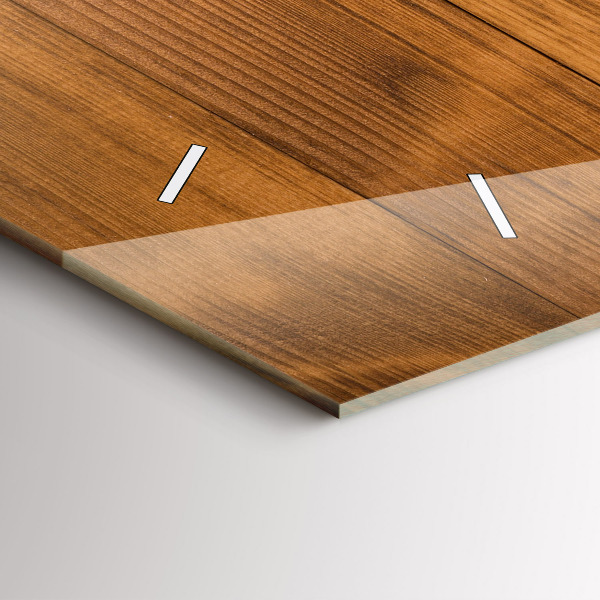 Horloge murale horizontale planches de bois