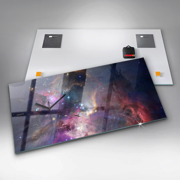 Horloge murale horizontale Monde galactique