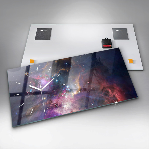 Horloge murale horizontale Monde galactique