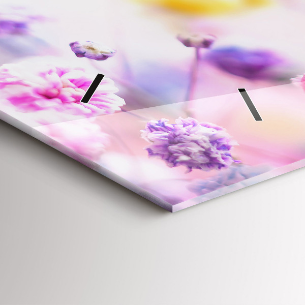 Horloge murale horizontale Fleurs dans le pré