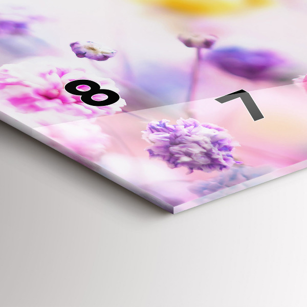 Horloge murale horizontale Fleurs dans le pré