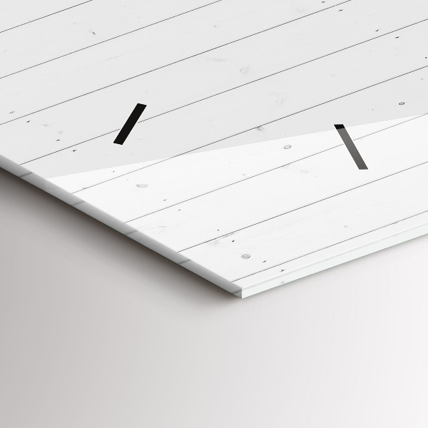 Horloge murale horizontale Motif de panneaux en bois