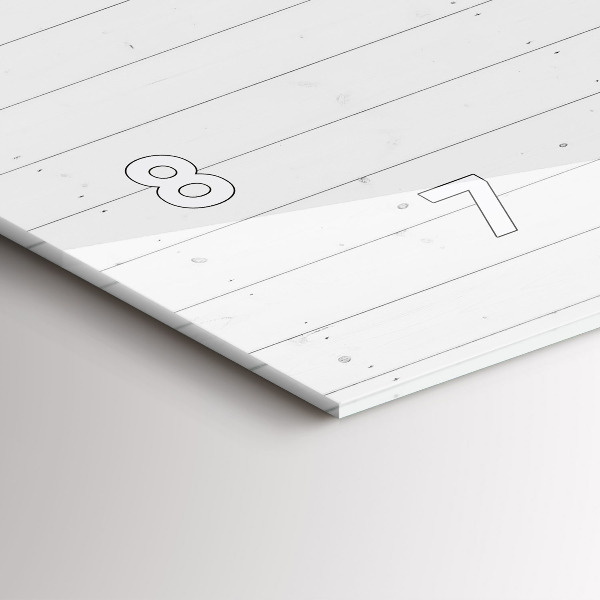 Horloge murale horizontale Motif de panneaux en bois