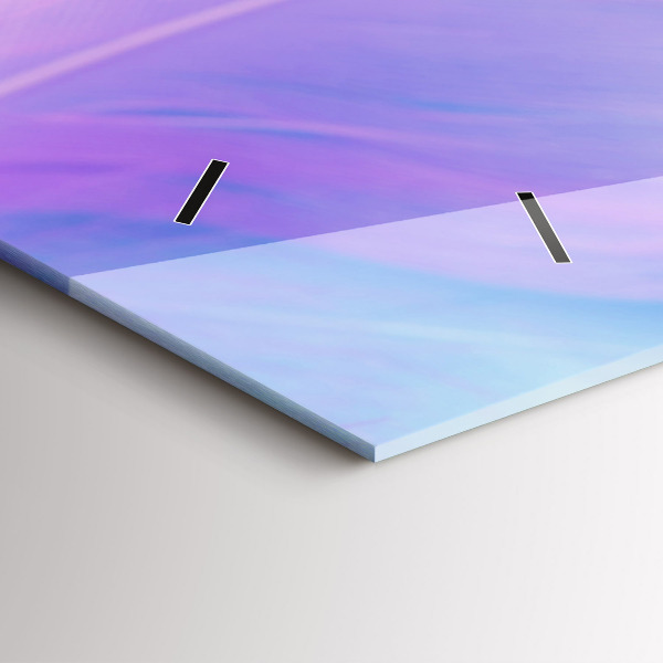 Horloge murale horizontale plumes colorées