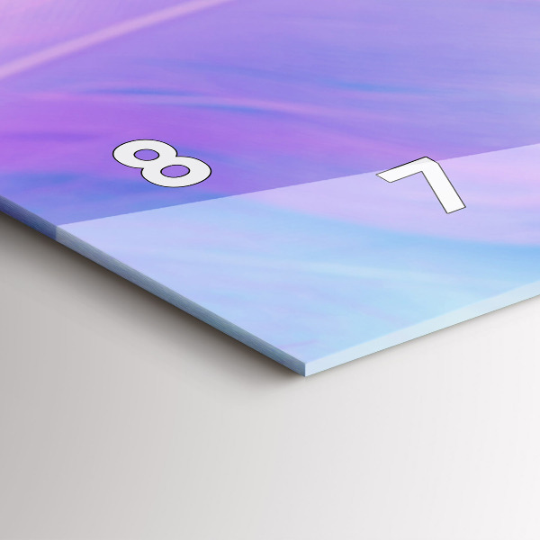 Horloge murale horizontale plumes colorées