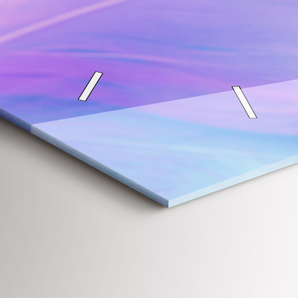 Horloge murale horizontale plumes colorées