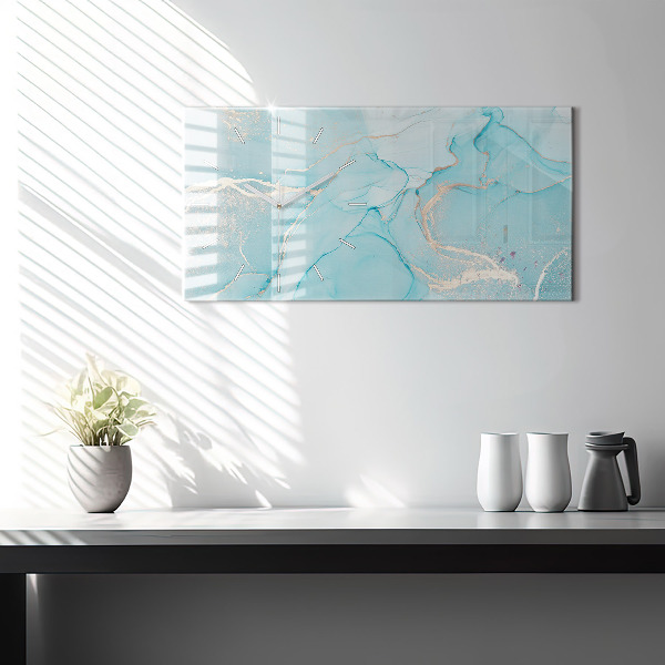 Horloge murale horizontale Marbre décoratif