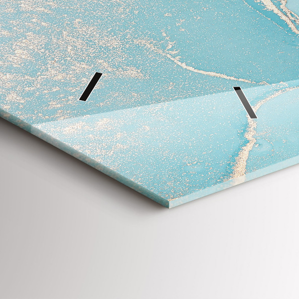 Horloge murale horizontale Marbre décoratif