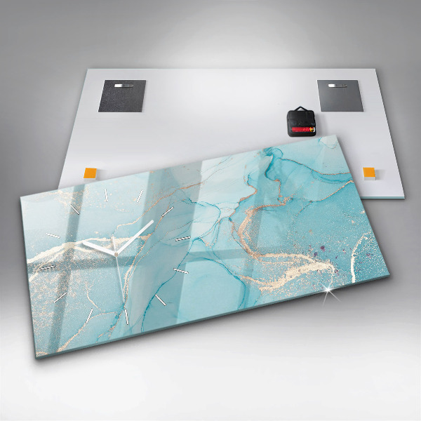 Horloge murale horizontale Marbre décoratif