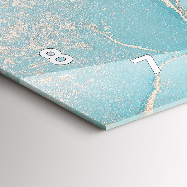 Horloge murale horizontale Marbre décoratif