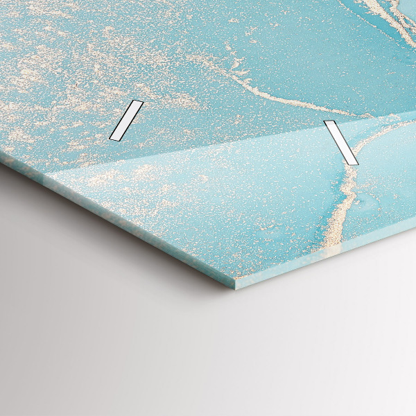 Horloge murale horizontale Marbre décoratif