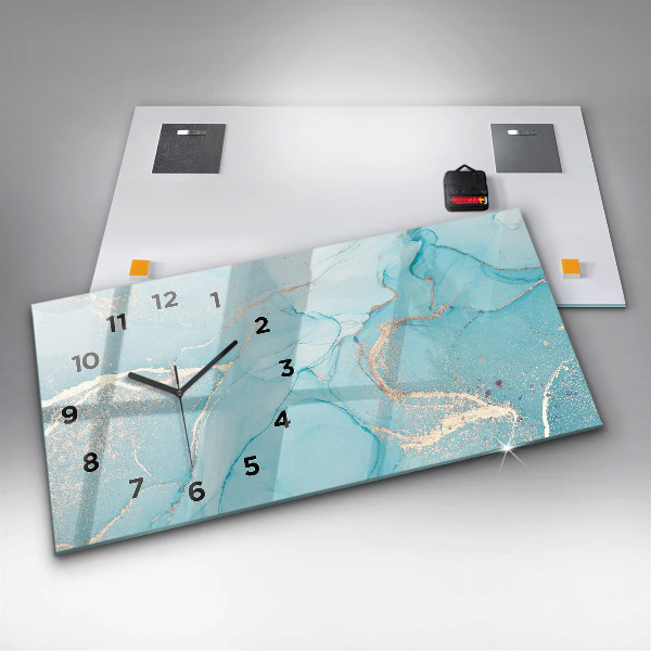 Horloge murale horizontale Marbre décoratif