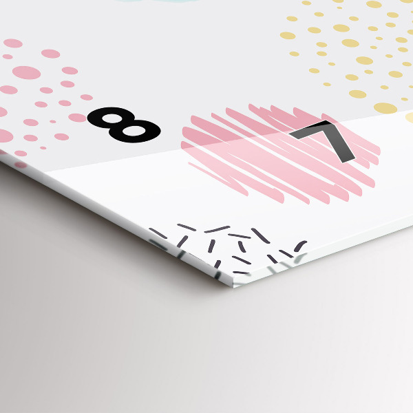 Horloge murale horizontale Motif géométrique