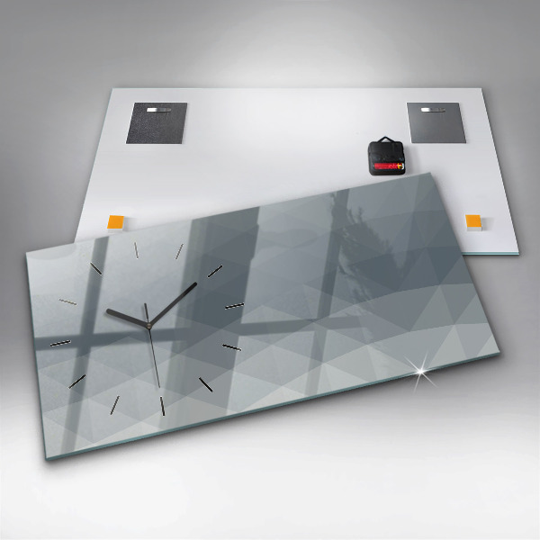 Horloge murale horizontale Abstraction des vagues