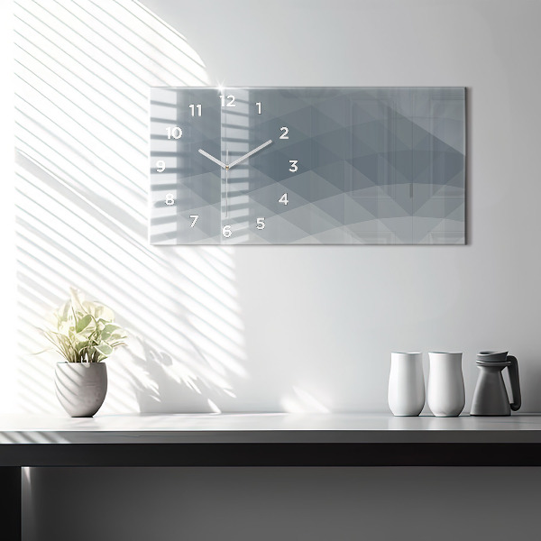 Horloge murale horizontale Abstraction des vagues