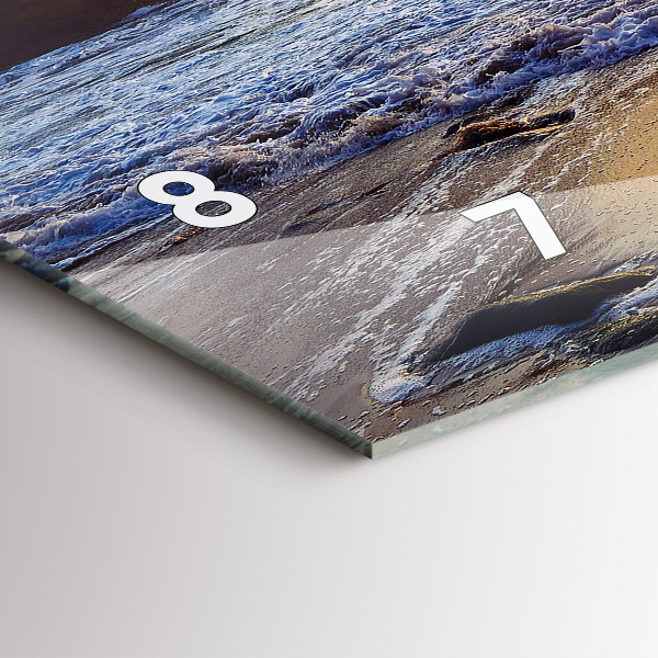 Horloge murale horizontale Coucher de soleil sur la plage