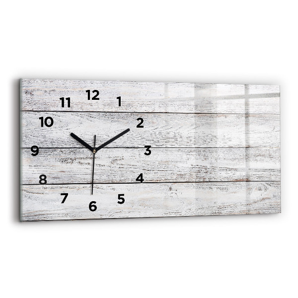 Horloge murale horizontale planches peintes
