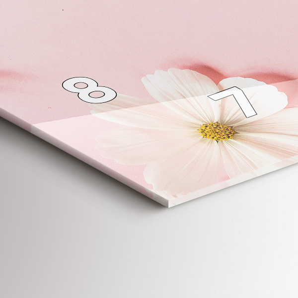 Horloge murale horizontale Fleurs de marguerite