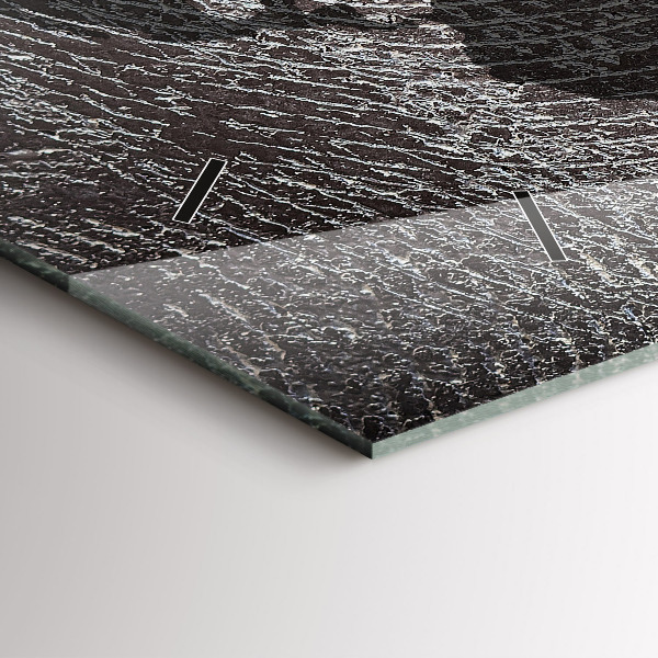 Horloge murale horizontale Carte du monde en béton