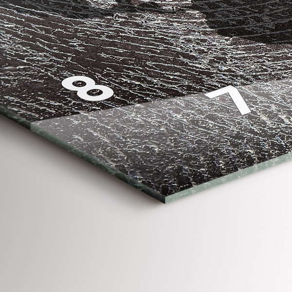 Horloge murale horizontale Carte du monde en béton