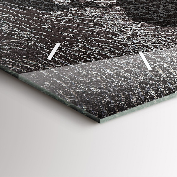 Horloge murale horizontale Carte du monde en béton