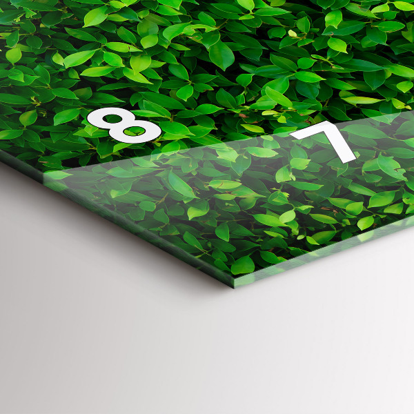 Horloge murale horizontale feuilles de haie