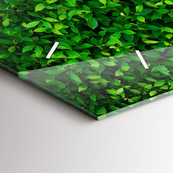 Horloge murale horizontale feuilles de haie