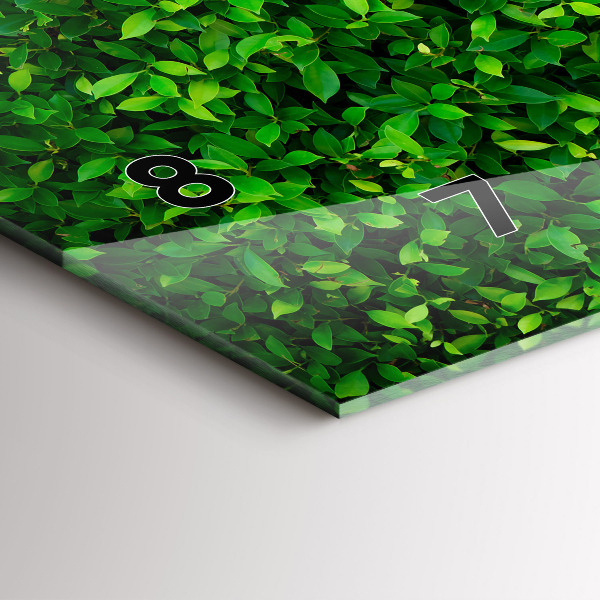 Horloge murale horizontale feuilles de haie