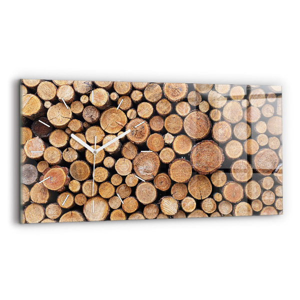 Horloge murale horizontale cernes des arbres