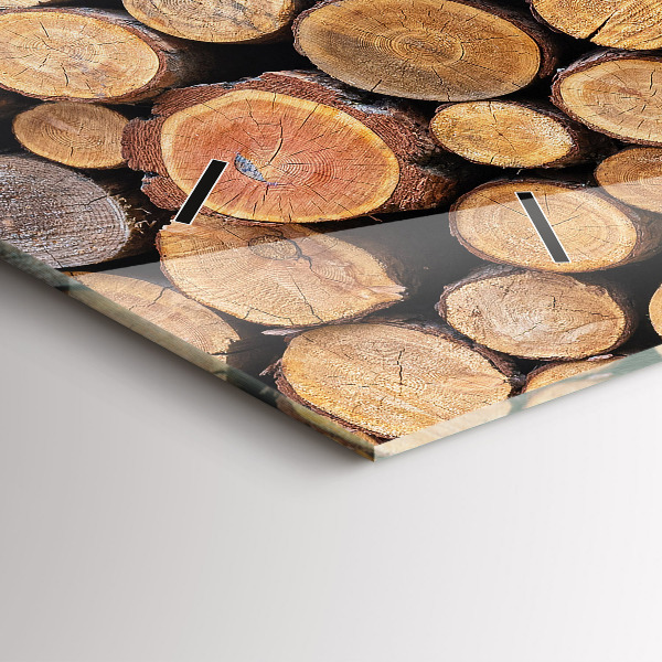 Horloge murale horizontale cernes des arbres