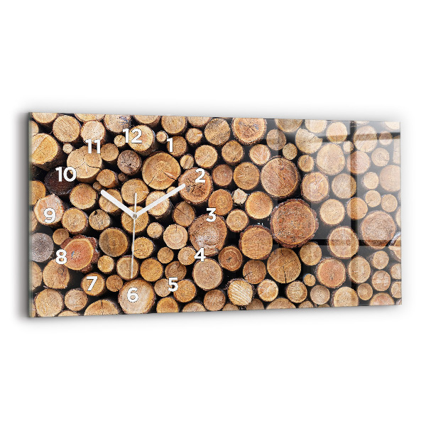 Horloge murale horizontale cernes des arbres