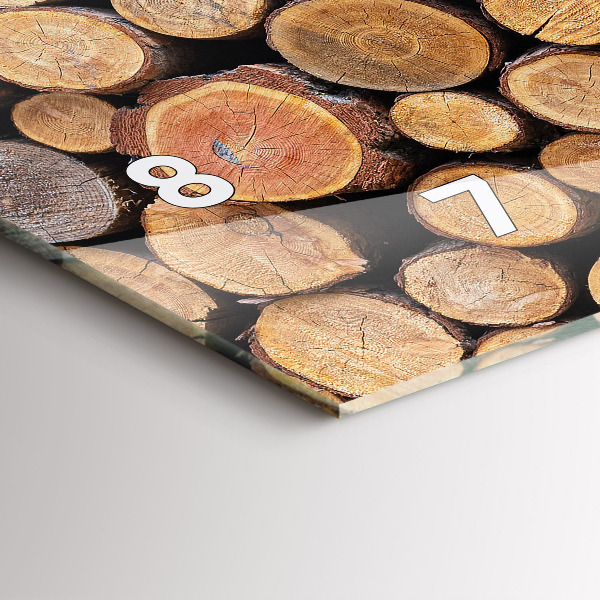 Horloge murale horizontale cernes des arbres