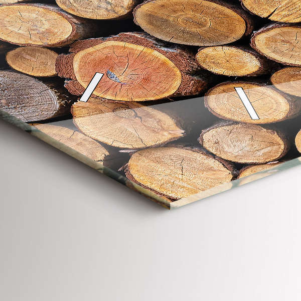 Horloge murale horizontale cernes des arbres