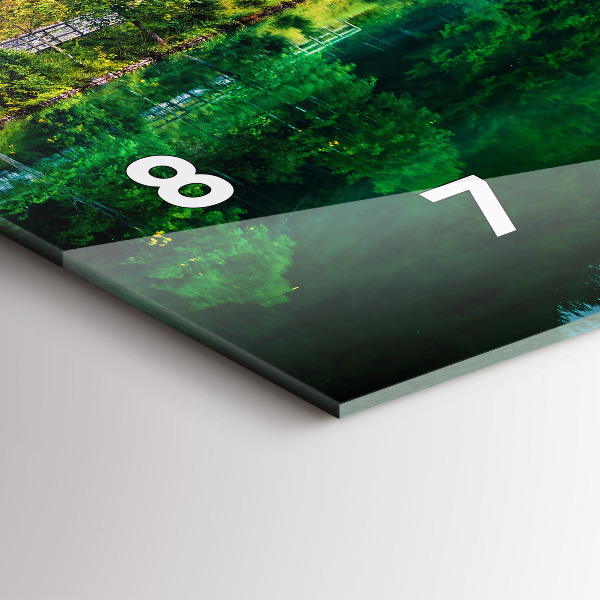 Horloge murale horizontale Paysage lacustre