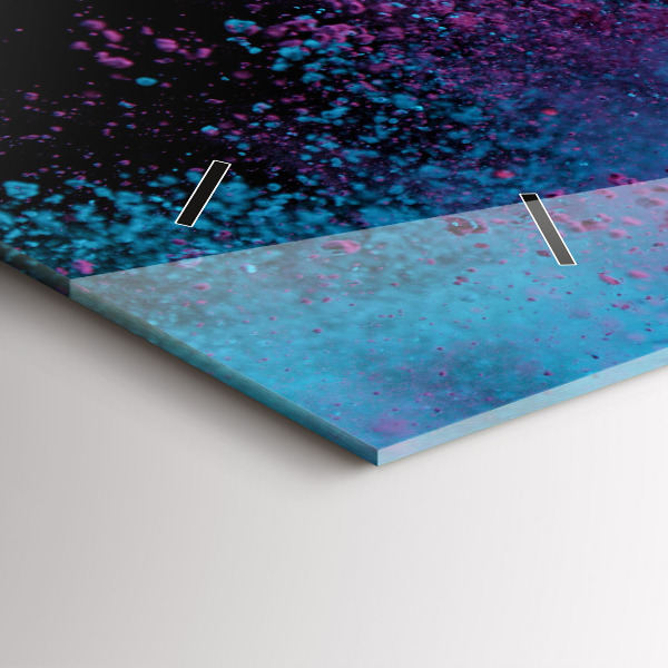 Horloge murale horizontale Explosion de couleurs