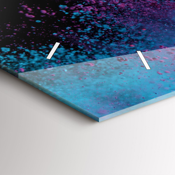 Horloge murale horizontale Explosion de couleurs