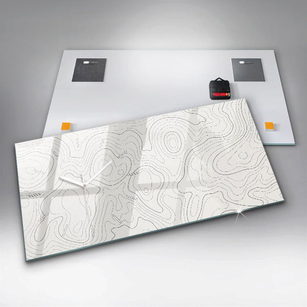 Horloge murale horizontale 'Taches d''abstraction'