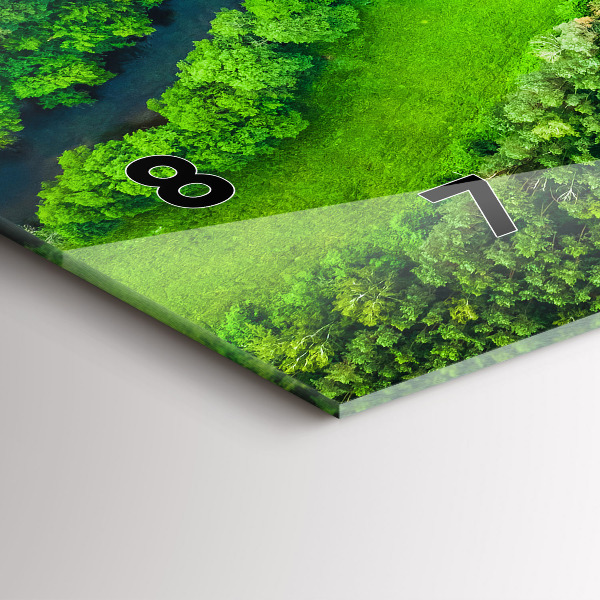 Horloge murale horizontale Rivière dans la forêt