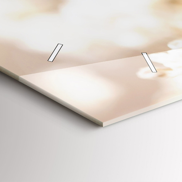 Horloge murale horizontale Petites fleurs blanches