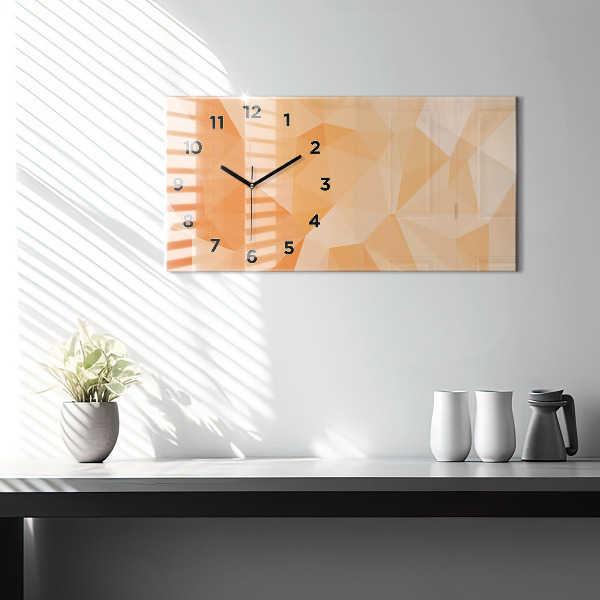Horloge murale horizontale 'Triangles d''abstraction'