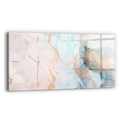 Horloge murale horizontale Peinture abstraite