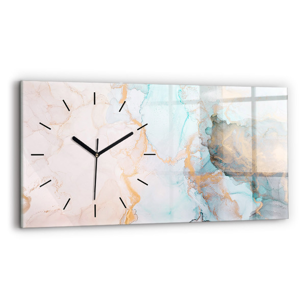 Horloge murale horizontale Peinture abstraite