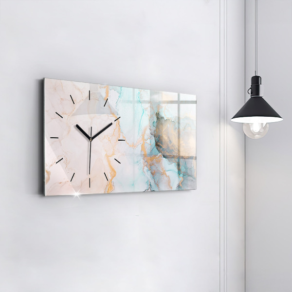 Horloge murale horizontale Peinture abstraite