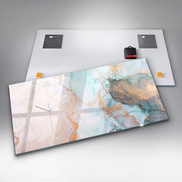 Horloge murale horizontale Peinture abstraite